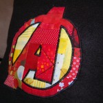 Avengers Quilted Logo - close up